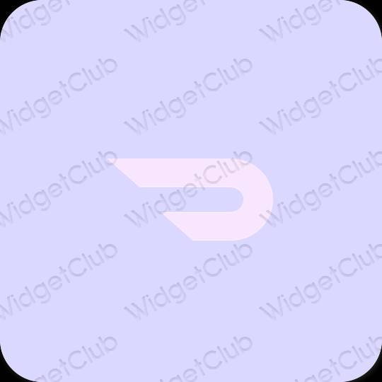 Estetsko vijolična Doordash ikone aplikacij