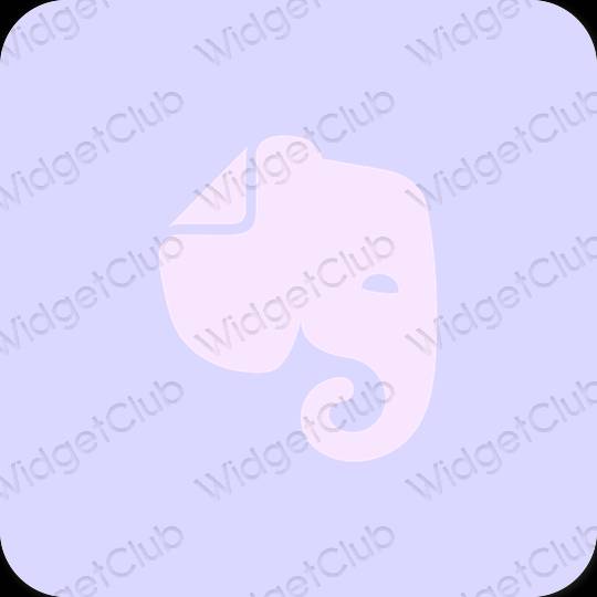 Estetic Violet Evernote pictogramele aplicației