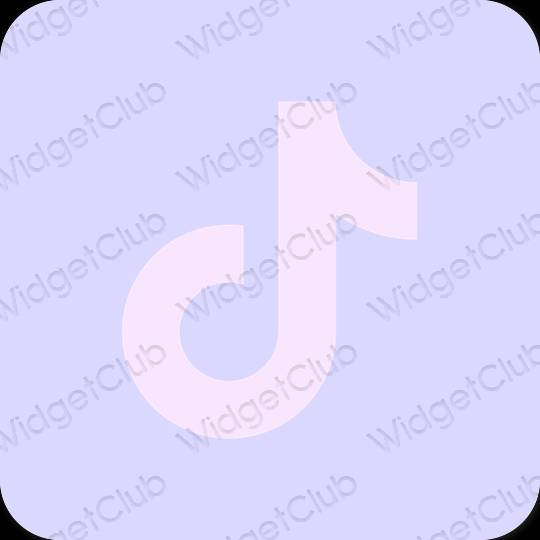 Aesthetic purple TikTok app icons