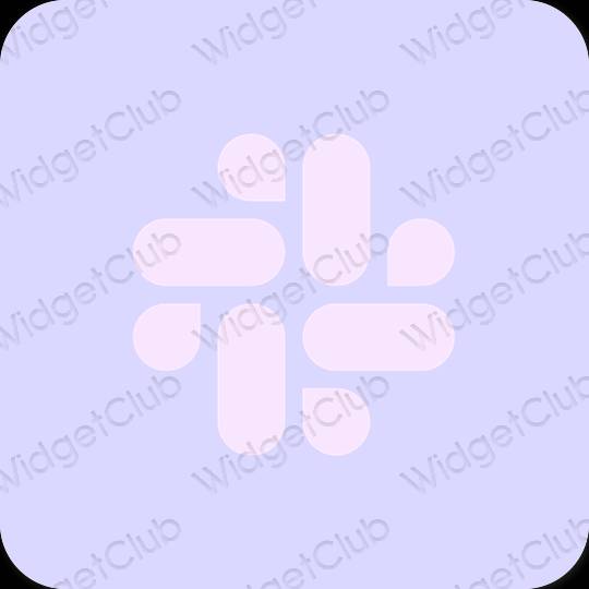 Estetsko vijolična Slack ikone aplikacij