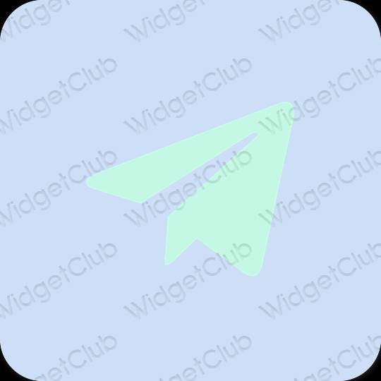 эстетический пурпурный Telegram значки приложений
