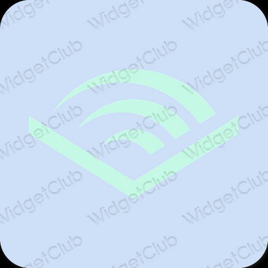 Estético roxo Audible ícones de aplicativos