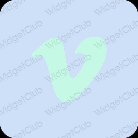 Естетичен лилаво Vimeo икони на приложения
