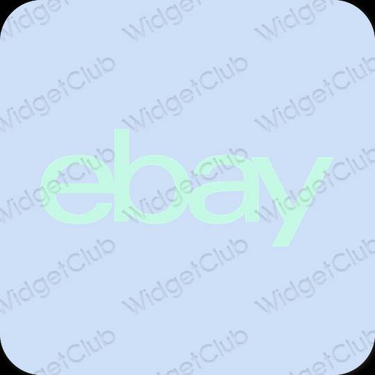 Estetik biru pastel eBay ikon aplikasi