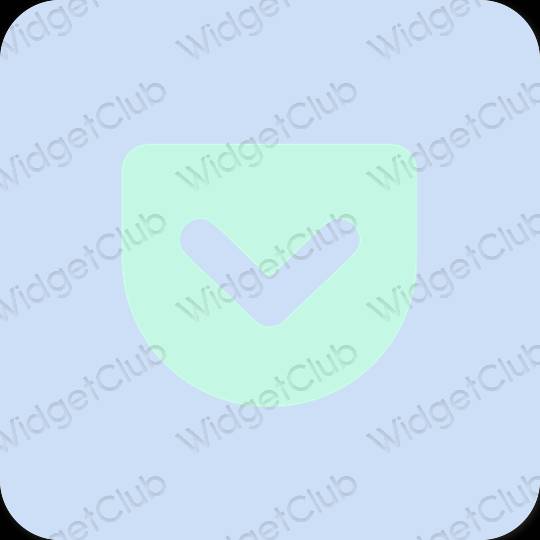Estetyka fioletowy Pocket ikony aplikacji
