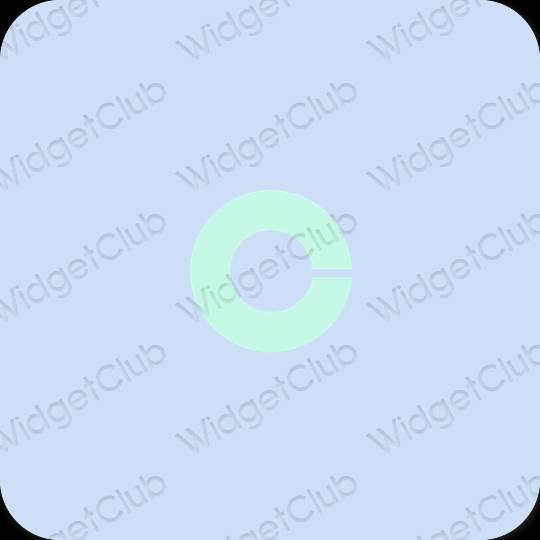Естетичен лилаво Coinbase икони на приложения