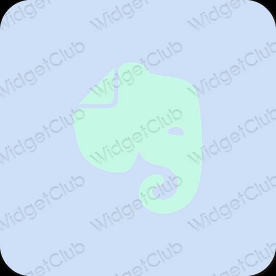 Estetsko vijolična Evernote ikone aplikacij