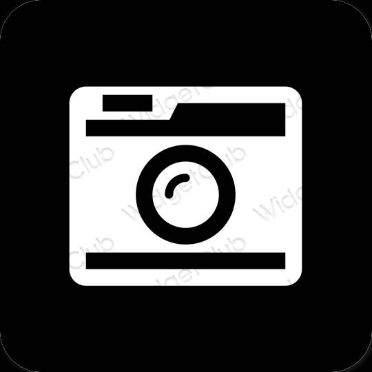 Esteetiline must Camera rakenduste ikoonid