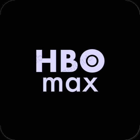 Esteetiline must HBO MAX rakenduste ikoonid