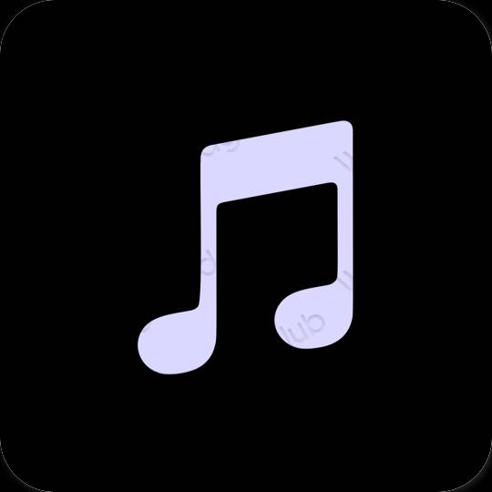 Stijlvol zwart Apple Music app-pictogrammen