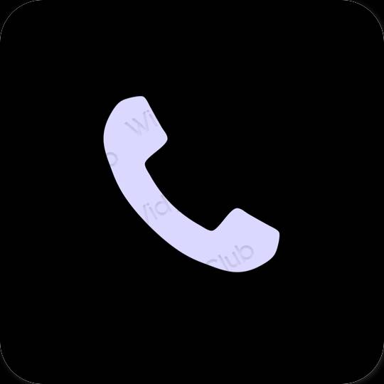 Естетичен черен Phone икони на приложения