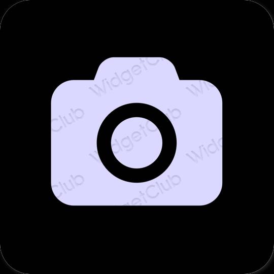 Αισθητικός παστέλ μπλε Camera εικονίδια εφαρμογών