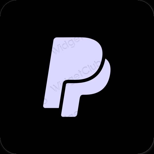 Æstetisk sort Paypal app ikoner