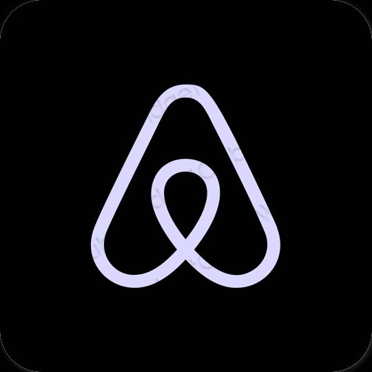 زیبایی شناسی سیاه Airbnb آیکون های برنامه