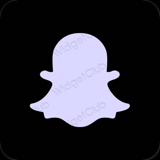 Estetyka czarny snapchat ikony aplikacji