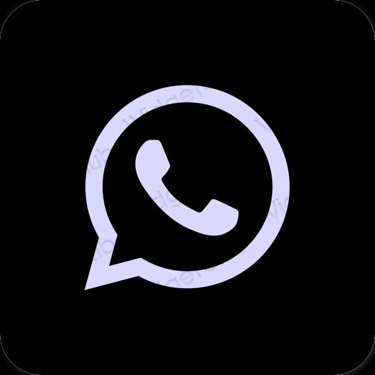 Æstetisk sort WhatsApp app ikoner