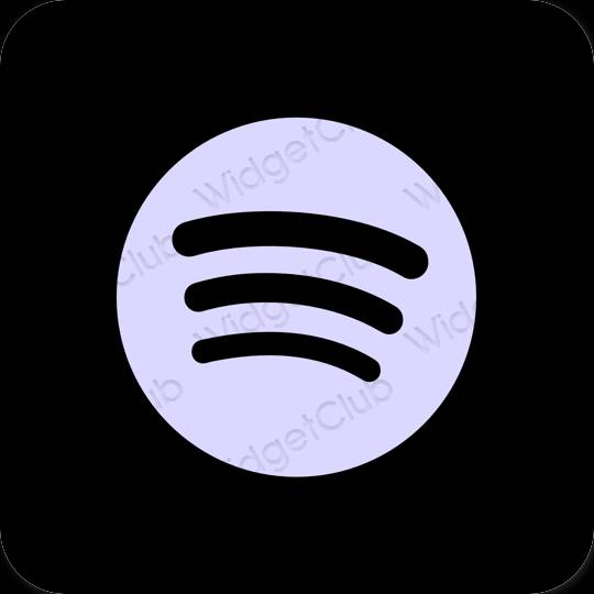 Estetické čierna Spotify ikony aplikácií