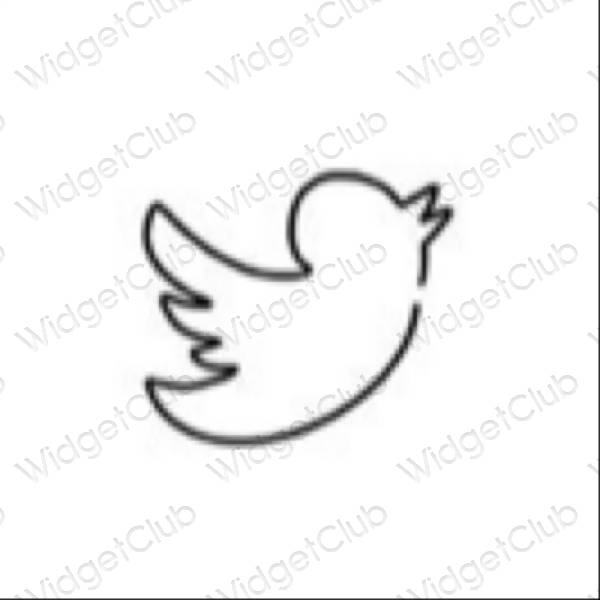 جمالية Twitter أيقونات التطبيقات