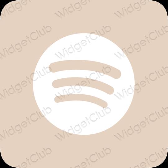 Estetico beige Spotify icone dell'app