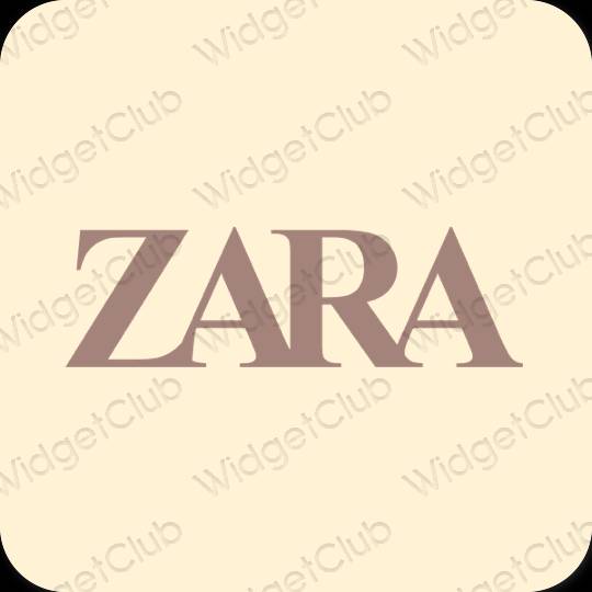 審美的 淺褐色的 ZARA 應用程序圖標