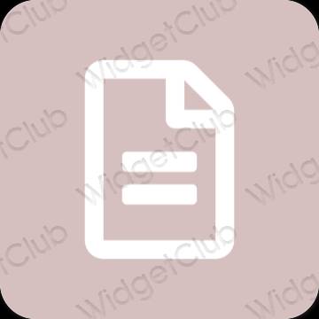 Stijlvol roze Notes app-pictogrammen