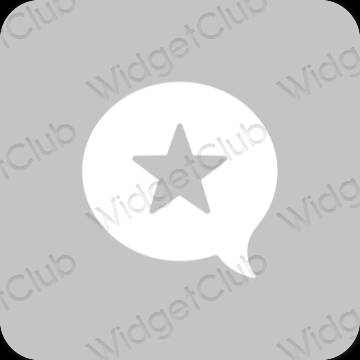 Estetisk grå Simeji app ikoner