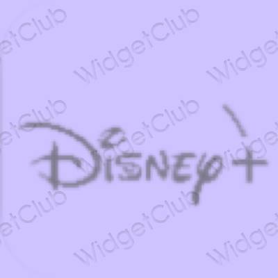 Esteettinen pastellinsininen Disney sovelluskuvakkeet