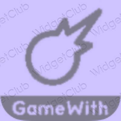Ästhetisch pastellblau Game App-Symbole