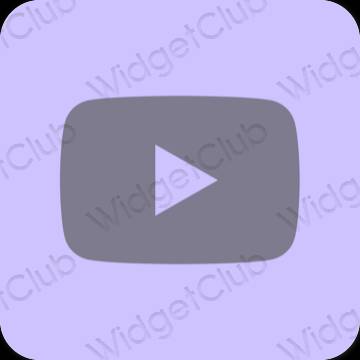 Estetyka pastelowy niebieski Youtube ikony aplikacji
