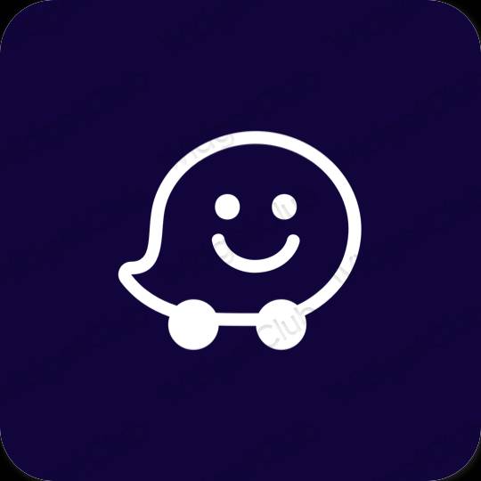 Icônes d'application Waze esthétiques
