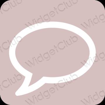 Estetico rosa pastello Messages icone dell'app
