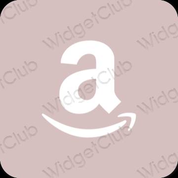 Esztétika rózsaszín Amazon alkalmazás ikonok
