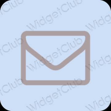 Esthétique mauve Mail icônes d'application