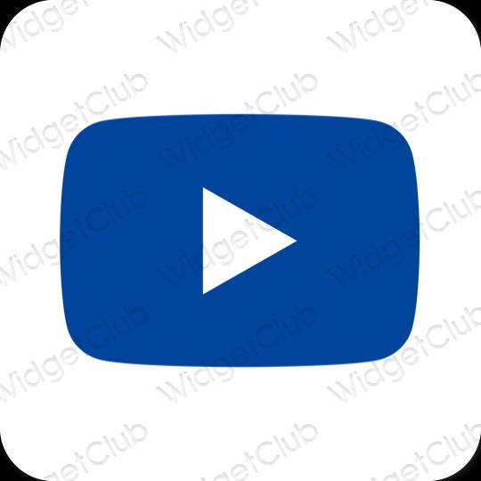 Estetico blu Youtube icone dell'app