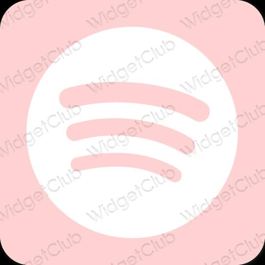 Estetické Ružová Spotify ikony aplikácií