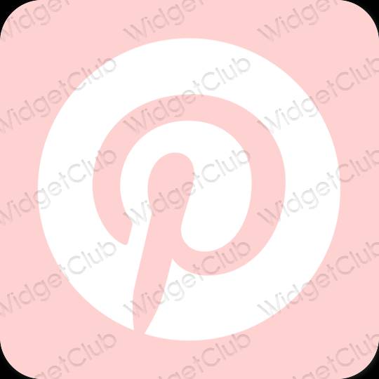 审美的 粉色的 Pinterest 应用程序图标