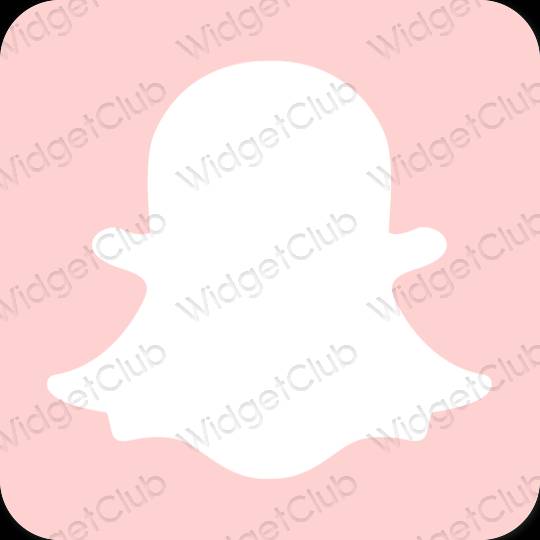Estético rosa snapchat ícones de aplicativos