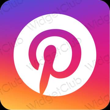 Icônes d'application Pinterest esthétiques