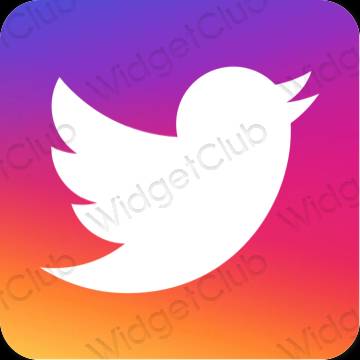 Esthetische Twitter app-pictogrammen