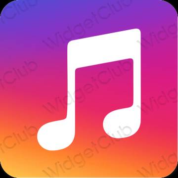 Estetické ikony aplikací Apple Music