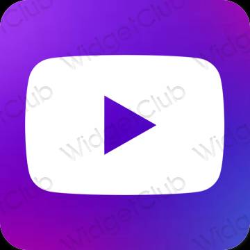 Icônes d'application Youtube esthétiques