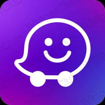 Aesthetic Waze app icons