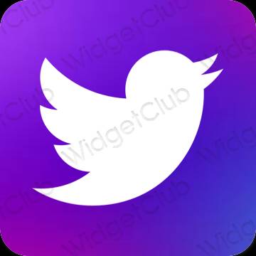 Esthetische Twitter app-pictogrammen