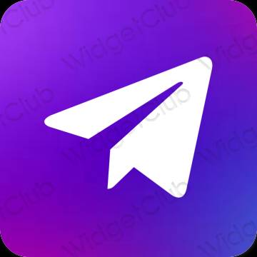 Esthetische Telegram app-pictogrammen