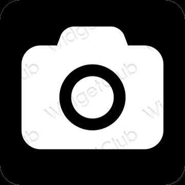 Estetické čierna Camera ikony aplikácií