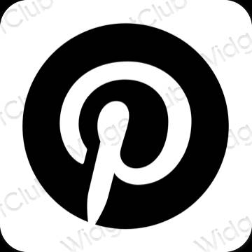 Esthetische Pinterest app-pictogrammen