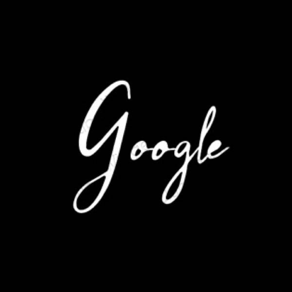 Ესთეტიური შავი Google აპლიკაციის ხატები
