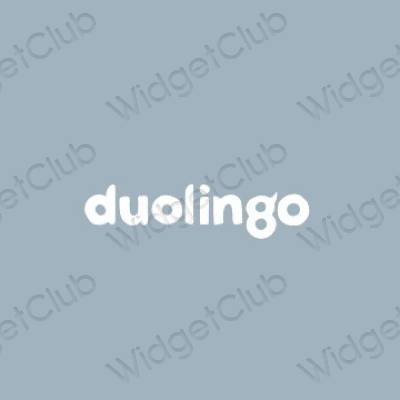 Estetické ikony aplikací duolingo