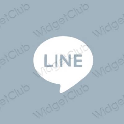 Ესთეტიური მეწამული LINE აპლიკაციის ხატები