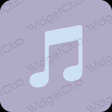 Æstetisk pastel blå Music app ikoner